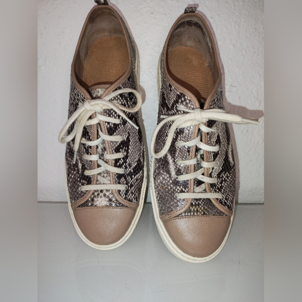 Cole Haan Grand.OS D42731 Snakeprint Leather Women's Low top Lace up Sneakers.